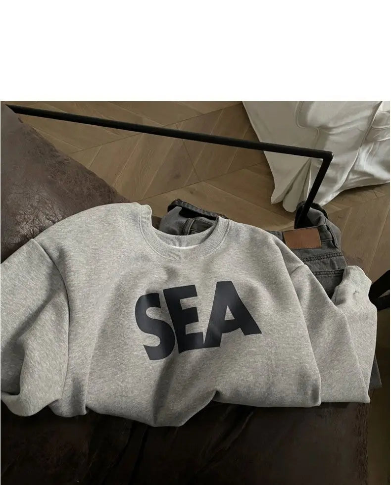 Trendy Korean Y2K Sweatshirts Men Women Hip Hop Autumn and Winter Plus Velvet Ins Trendy American Retro Style Jackets and Tops