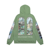 24Ss Autumn And Winter Who Decides War Hoodies Vintage City Cartoon Pr