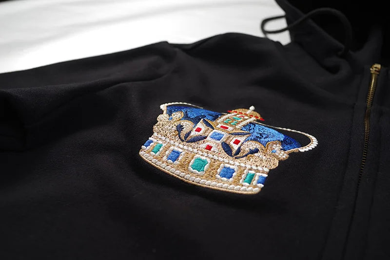 New 2022 Men Classic Embroidery Crown Hoodies Hoody Hooded Sweatshirts