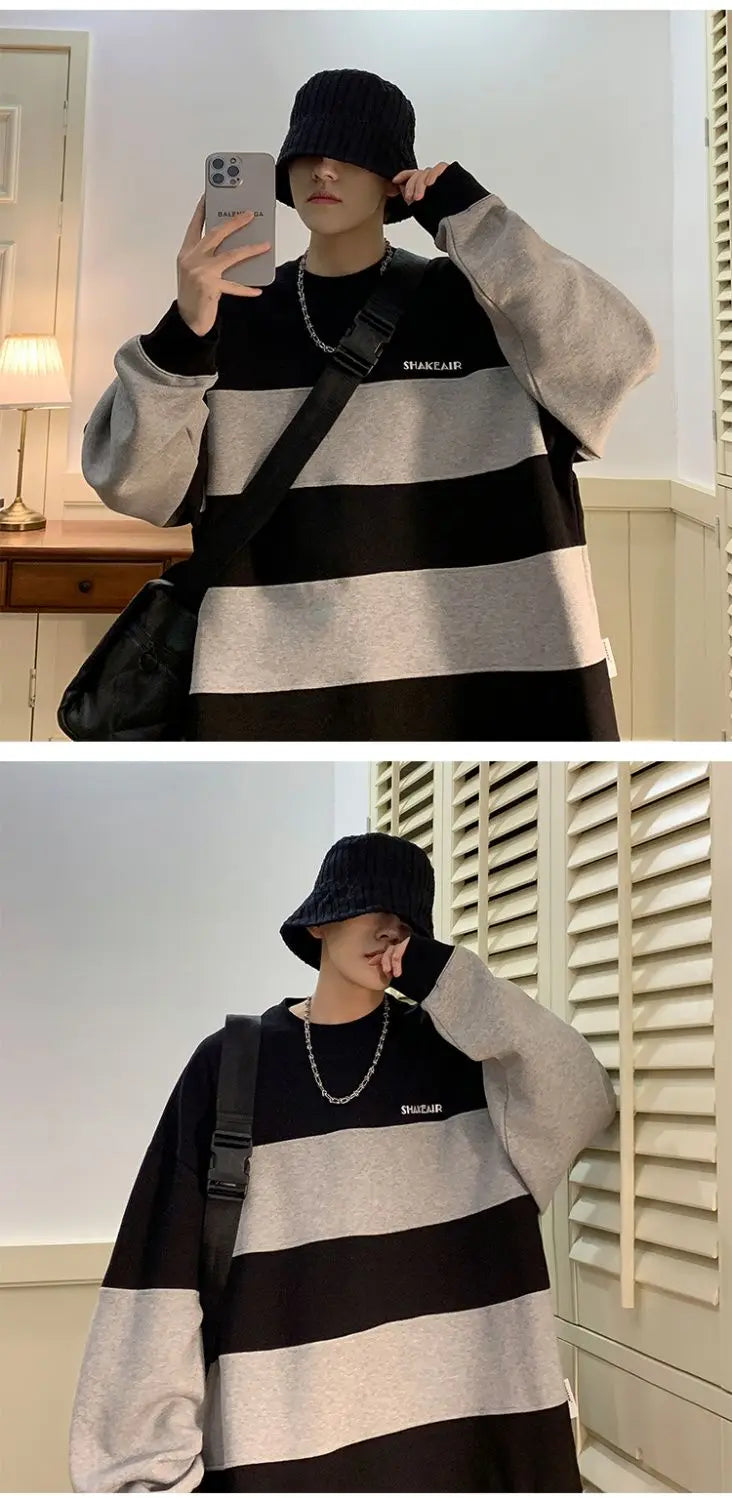 Y2k Oversized shirt – Trendy Ins Autumn And Winter Loose Tops Couple Wear Japanese