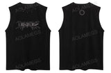 Glitchcore Broken heart – Vintage Mens Y2K Vest Letter Washed Tank Tops Summer High St