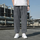 2023 spring and autumn new light luxury fashion men casual pants korean version loose sports all match pants boutique clothing unique default style 3674