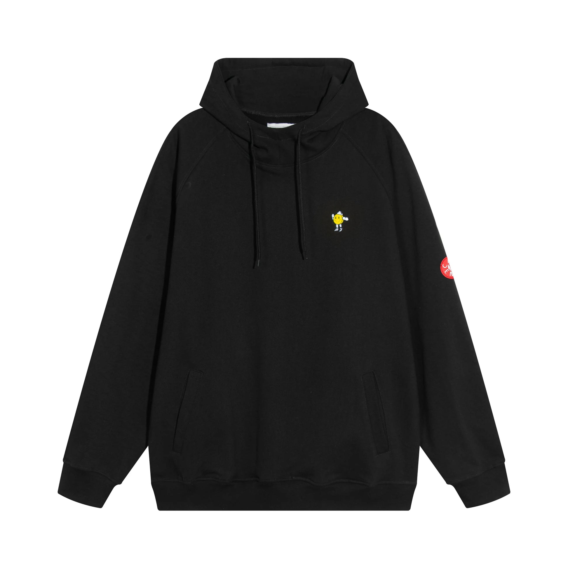 Cybernetic hoodie with sci-fi dystopian artwork