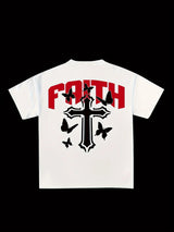 American Cross butterfly Print graphic t shirts 2024 y2k tops high quality cotton oversized t shirt harajuku goth women clothing