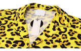 Dark Icon Yellow Leopard Hawaiian Shirt Men Vintage Street Polo Shirt Man Man Blouse