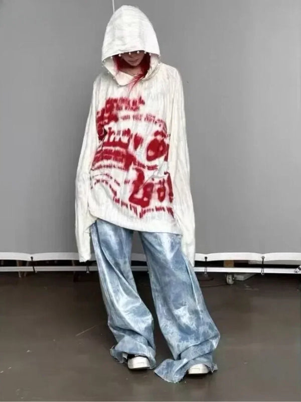 Korean Top Female Fashion American Y2K Dark Punk Hole Chic Designed Ho