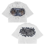 Trapwear Oversized shirt – Harajuku Trendy Oversized T Shirt New Gothic Fashion Crocodi