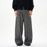 men women streetwear fashion loose casual belt wide leg suit pant boyfriend straight trousers baggy pants clean everyday pants