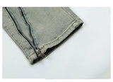 retro washed denim jean pants 2023 new casual zipper open loose straight jeans hip hop y2k pants mens jeans streetwear joggers unique joggers style 4216