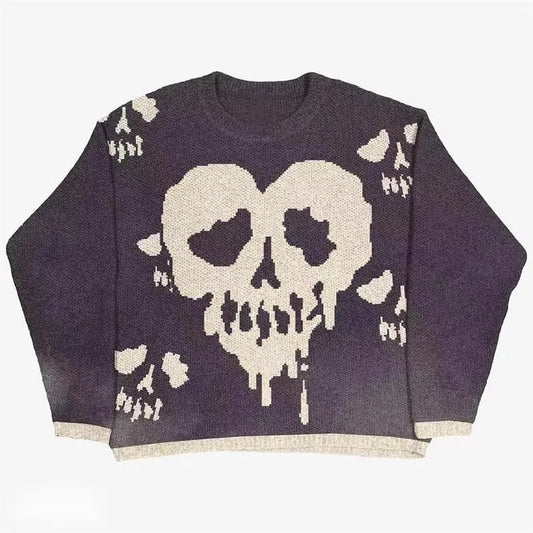 y2k flame knit sweater in soft cotton blend for fashion-forward fall wardrobes, ideal for men’s fashion and seasonal streetwe