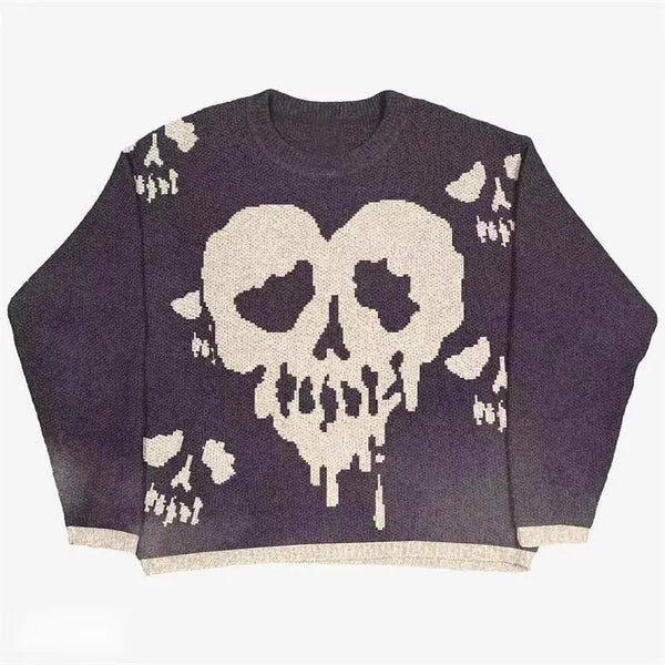 y2k flame knit sweater in soft cotton blend for fashion-forward fall wardrobes, ideal for men’s fashion and seasonal streetwe