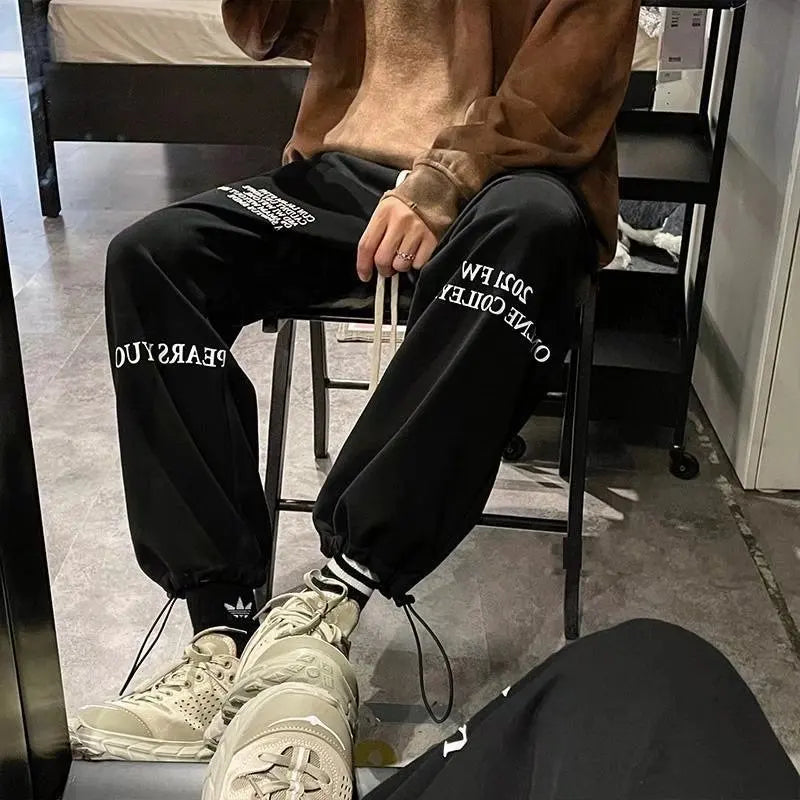 2024 autumn man pants cotton graphic grey sweatpants s 5xl men clothing harajuku high street joggers letter printed sweetwear unique joggers style 4214