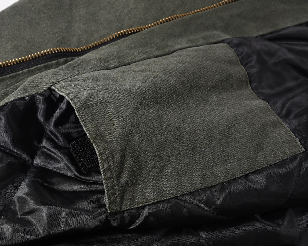 Windbreaker high fashion parka zip-up bomber hooded