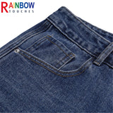 rainbowtouches 2022 brand jeans mens high street pants loose straight men jeans retro embroidery fashion mens trousers unisex denim street jeans