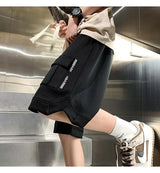 korean style niche casual shorts men summer workwear five point pants design trendy brand loose couple style retro sports pants unique shorts style 2174