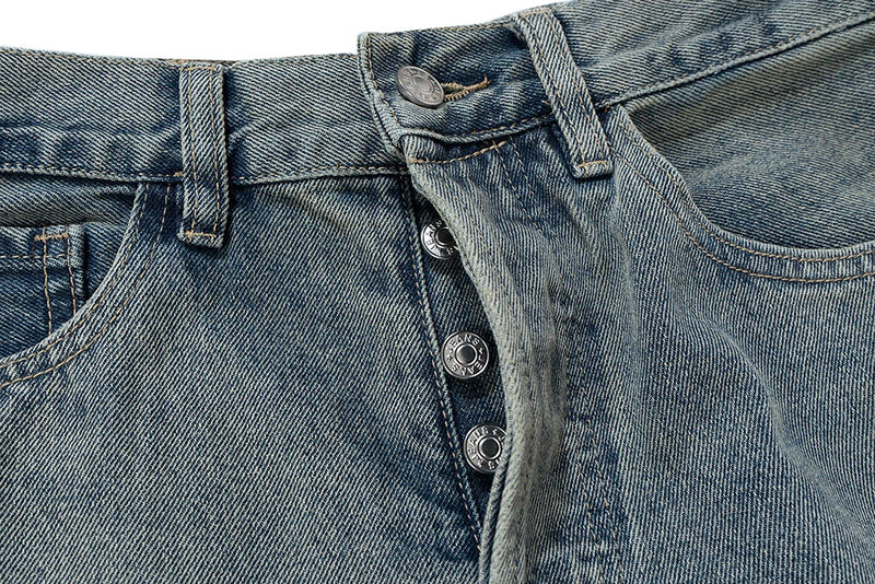 new washed faded distressed baggy jeans for men straight high street retro casual denim trousers vintage loose cargo pants unique cargo style 1411