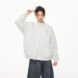 Stand Collar Half Zipper Pullover Casual Sweatshirt Men Women Streetwe