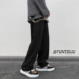 spring brown black corduroy pants men fashion retro casual pants men streetwear loose hip hop straight pants mens trousers m 2xl relaxed fit trousers
