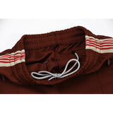 tie xiuhong high quality men woman pants chaopai versatile side edge weaving stripe embroidery loose joggers sweatpants sporty tapered joggers