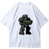Power moves tee with glitch font and hustle lightning