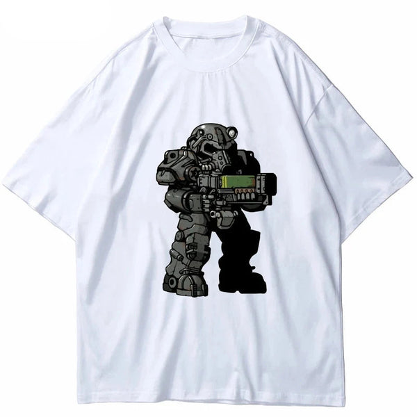 Power moves tee with glitch font and hustle lightning