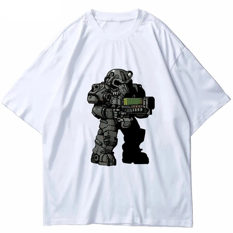 Power moves tee with glitch font and hustle lightning