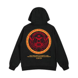 Autumn Dancing Lion Print Hooded Sweatshirts Hombre Hip Hop Fleece