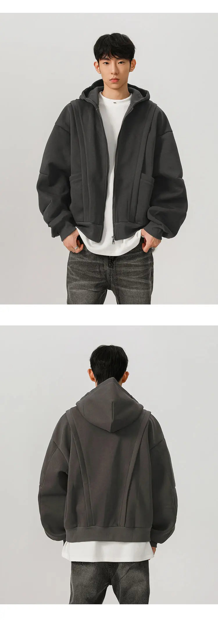 450G Hoody Sweatshirt Men Women Streetwear Fashion Loose Casual Short
