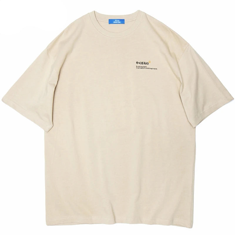 Y2k Oversized shirt – 2023 Men Hip Hop T Shirt Streetwear Japanese Kanji Harajuku