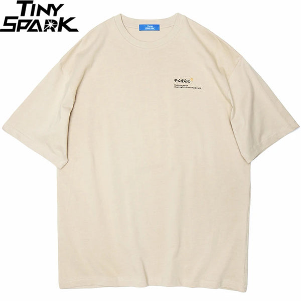 Y2k Oversized shirt – 2023 Men Hip Hop T Shirt Streetwear Japanese Kanji Harajuku