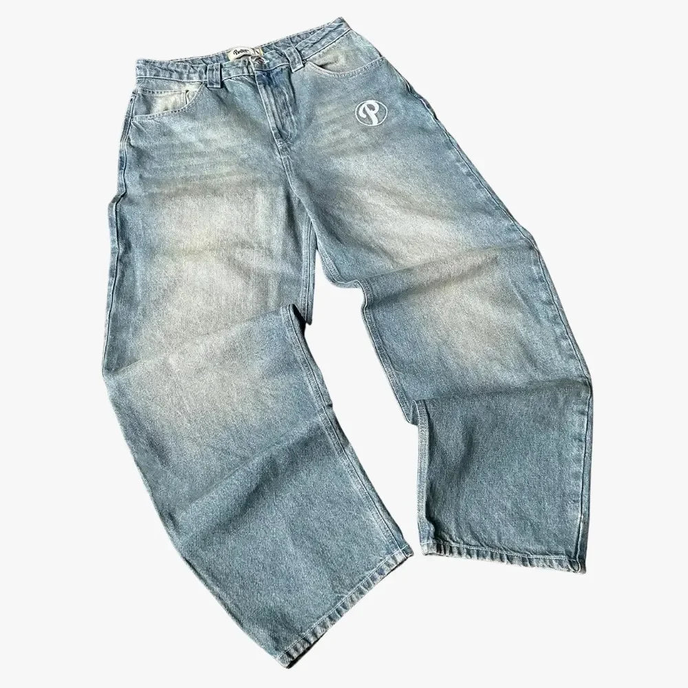 harajuku new protect jeans streetwear independent store drop shipping cargo sweatpants y2k women pants embroidery baggy jeans relaxed fit joggers
