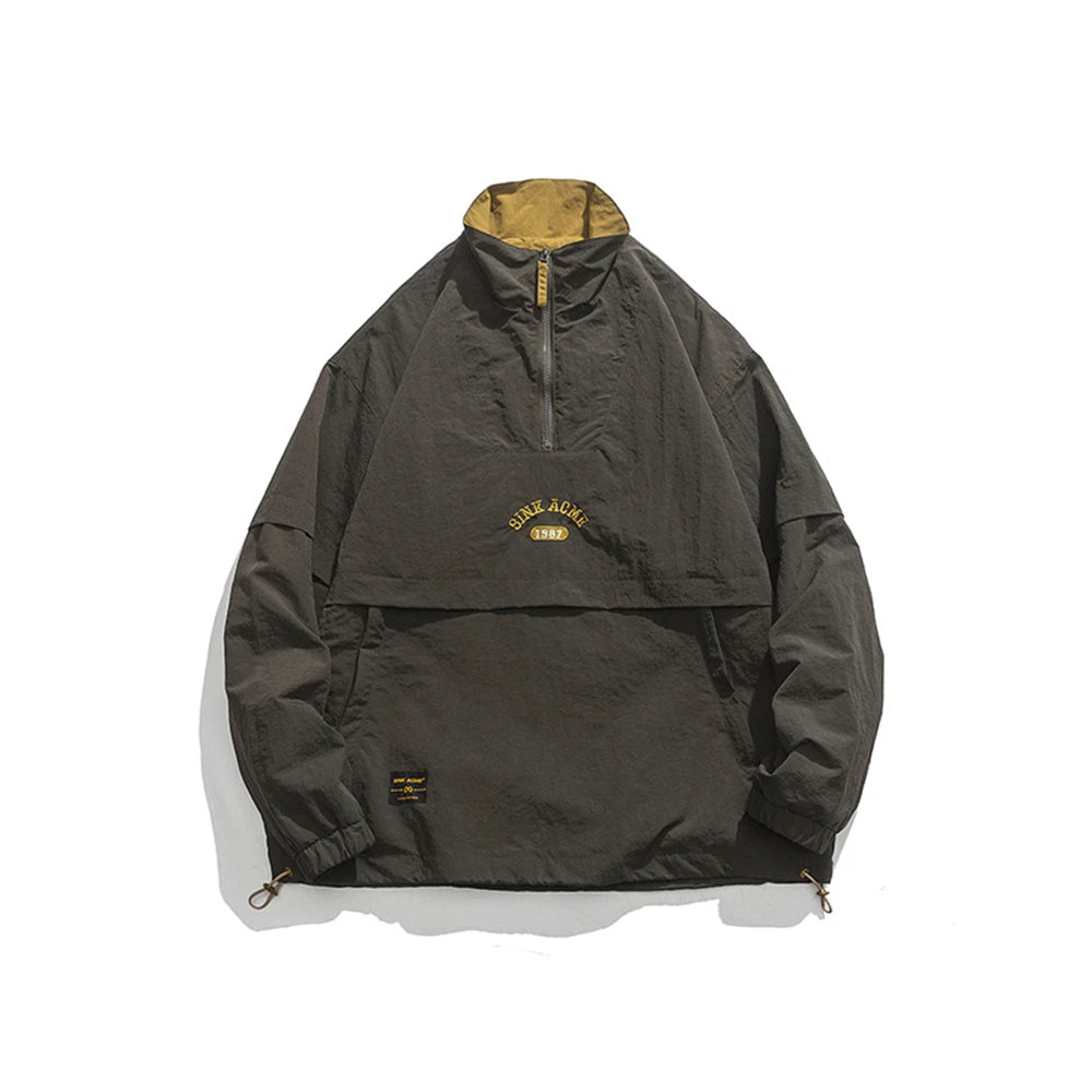 premium streetwear fit everyday design unisex style fashion hip material casual urban style hop wear f4434c image quality essential - graphic high oversized standing-collar-pullover-jacket-for-men-harajuku-hip-hop-streetwear-loose-coat-embroidered-solid-color-embroidered-letter-tops print streetwear design ID 05d9b
