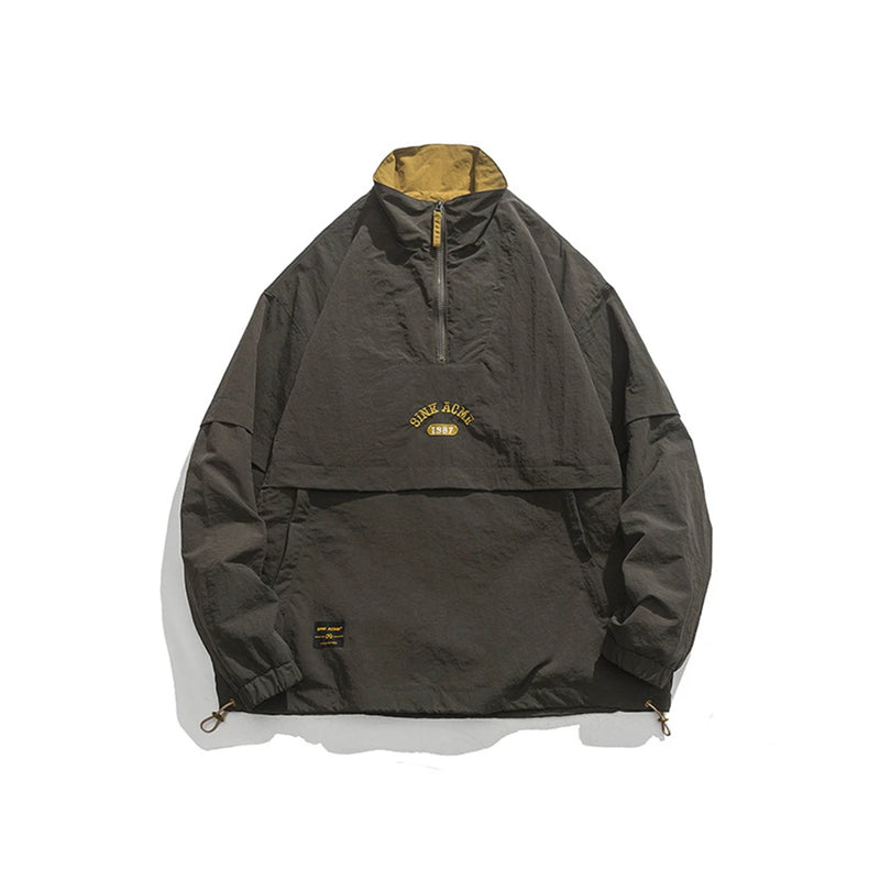premium streetwear fit everyday design unisex style fashion hip material casual urban style hop wear f4434c image quality essential - graphic high oversized standing-collar-pullover-jacket-for-men-harajuku-hip-hop-streetwear-loose-coat-embroidered-solid-color-embroidered-letter-tops print streetwear design ID 05d9b