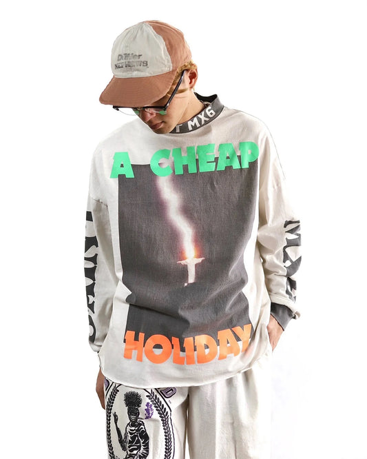 anime graphic tee featuring high street vintage retro a cheap holiday letter print fire hand thunder streetwear cotton long sleeve t shirt pullover