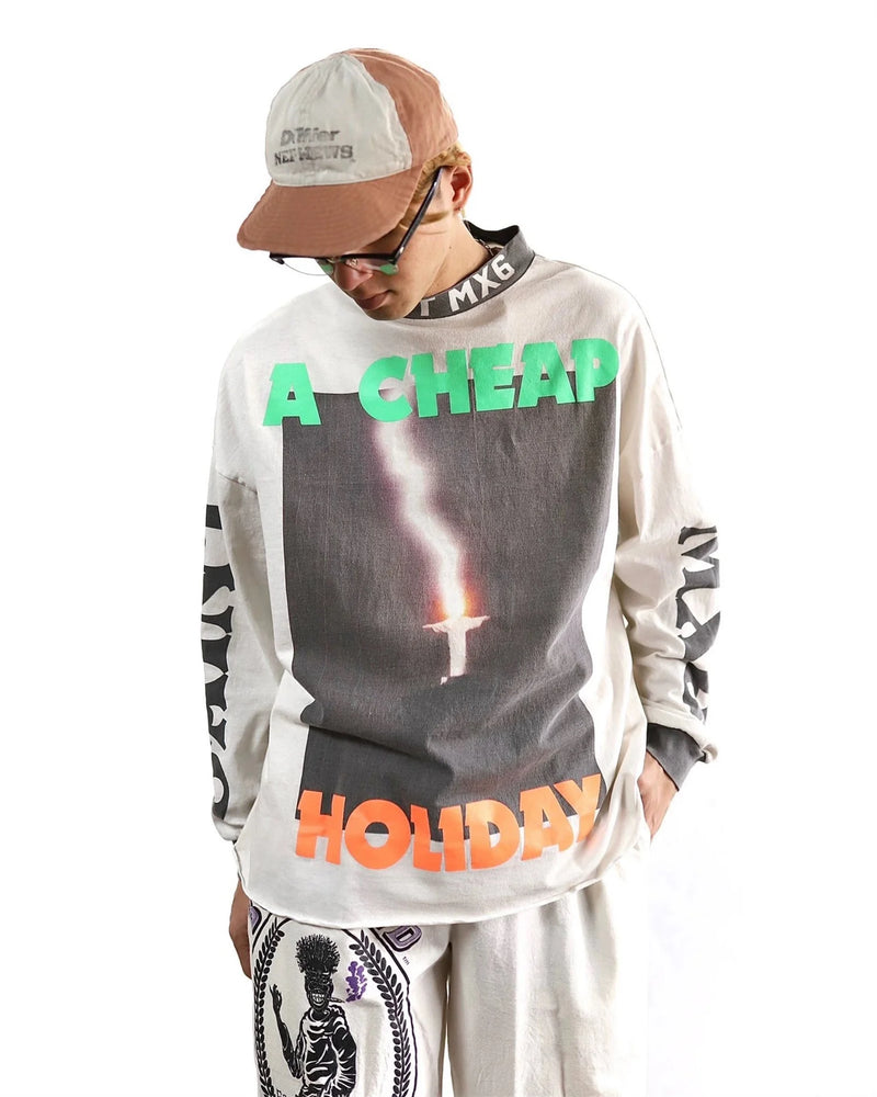 anime graphic tee featuring high street vintage retro a cheap holiday letter print fire hand thunder streetwear cotton long sleeve t shirt pullover