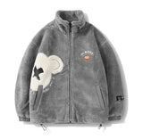 rainbowtouches mens jackets high street fashion cashmere coat autumn and winter loose printing plush for warmth unisex white  - variant style 1af4bc for streetwear fashion