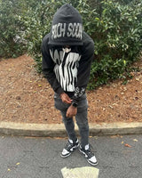 2023 New Fashion Streetwear Letters Oversized Print Pullover Hoodie Me