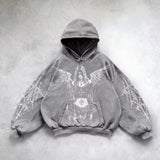 Street Y2K New Fashion Trend Stitching Patch Pullover Hoodie Women Har