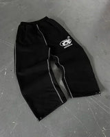streetwear sweatpants y2k pants mens womens hip hop striped letters embroidery retro cotton baggy hosen joggers cargo pants unique joggers style 542