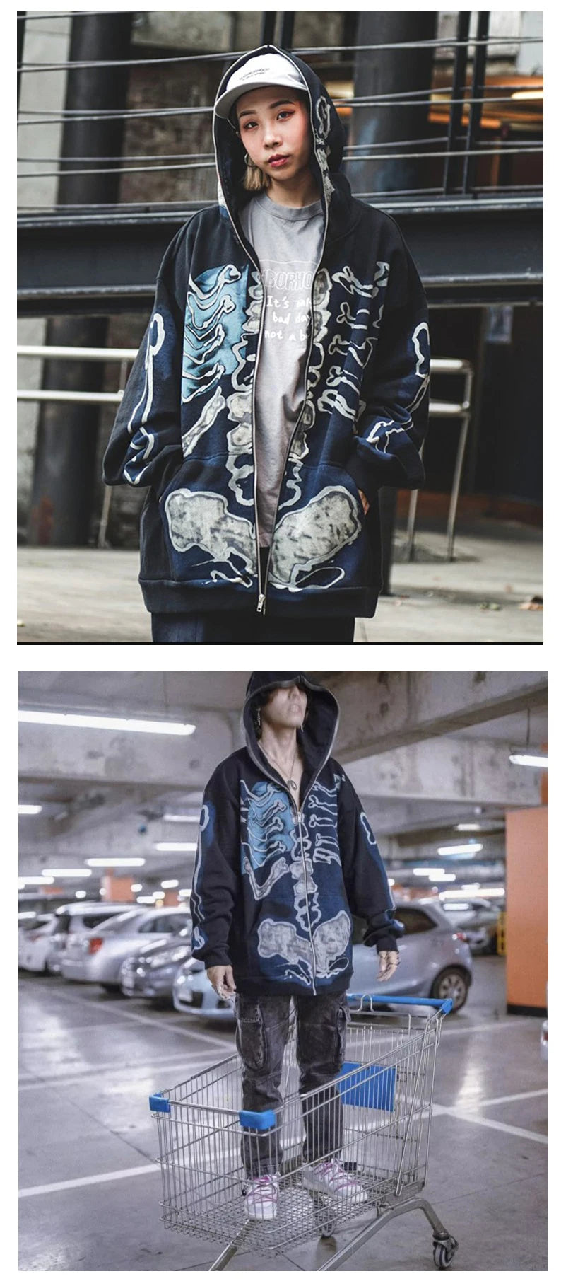 gothic tribal flames featuring cactus jack fashion skull skeleton hoodie zip up plush hoodie cardigan kanye oversized zipper hoodies y2k men black clothes