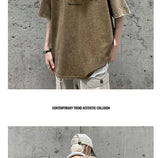 Anime Chrome logo – American Retro Washed Distressed Short Sleeved Mens Summer H