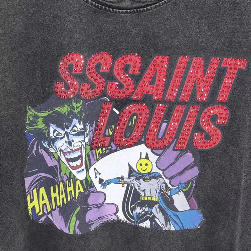 Y2K Graphic Tee – 2024Ss Saint Louis T Shirts Men Woman Good Quality Cotton Lo – Urban Streetwear for Men & Women