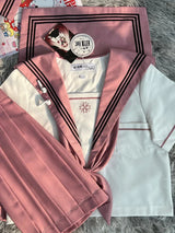 JK Original Kawaii Suit Japanese Genuine Cherry Blossom Embroidered Top + Dark Bad Jk Uniform Skirt Girly Sailor Suit