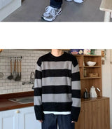 grunge oversized knit streetwear piece for layered look and winter street fits, ideal for men’s fashion and seasonal streetwe