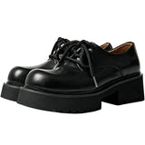 Men High Quality Genuine Leather Streetwear Fashion Casual Hip Hop Derby Shoes Cow Leather Rubber Foam Sole High Heels Shoes