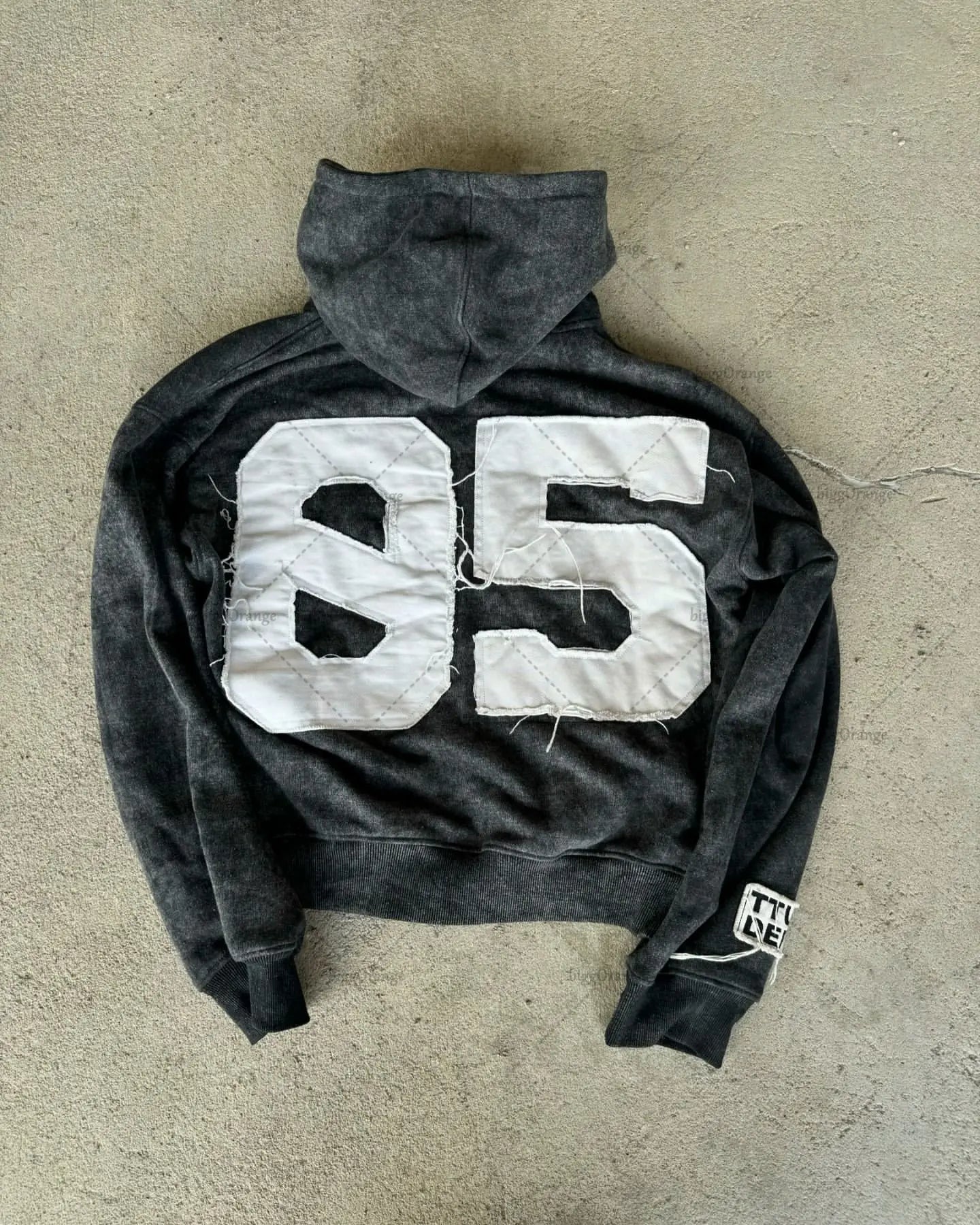 2024 Letter Embroidery Simple Oversized Hoodie Women Y2K American Retr