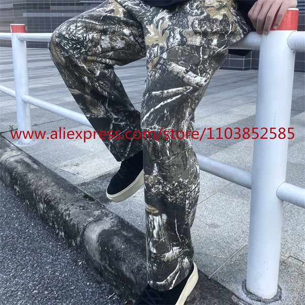 new autumn vintage straight leg casual functional work pants american high street heavyweight washed worn tactical pants clothes relaxed fit trousers