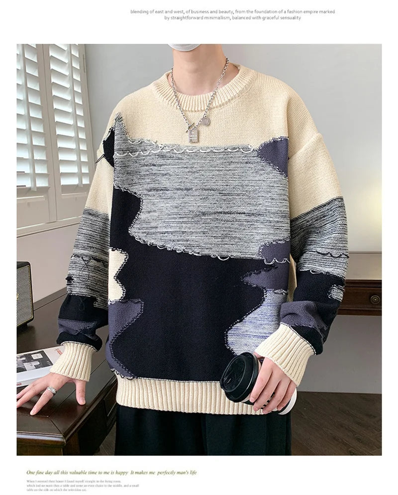 unisex flame knitwear, statement piece, trendy streetwear apparel for men and women