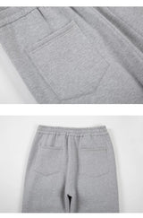 mens high street loose fit elastic waist pants winter warm fleece pants bottons hip hop drawstring sportwear sweatpants joggers unique joggers style 3064
