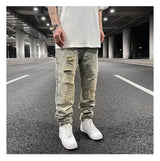 fashion paisy denim jeans mens destoryed holes zipper jeans pants hip hop streetwear new summer casual joggers loose jeans pants unique joggers style 2243